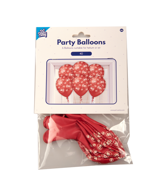 Ballons 40 ans 30cm 6pcs