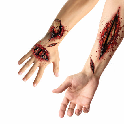 Faux tatouages d'Halloween Plaies ouvertes