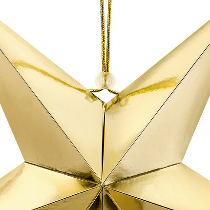 Lampion doré étoile 45cm