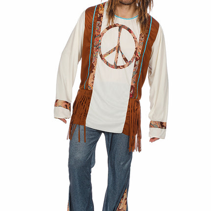 Costume hippie Peace Brown