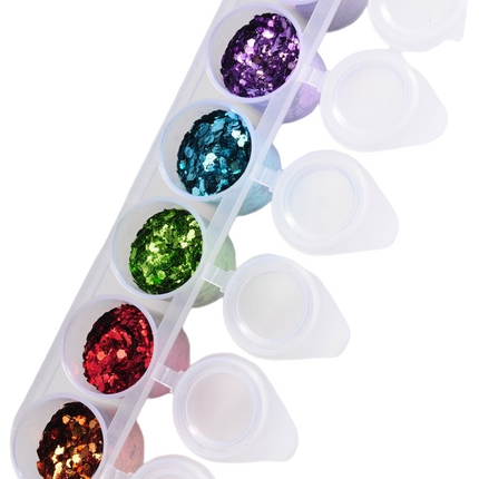 Paillettes colorées Party 6pcs