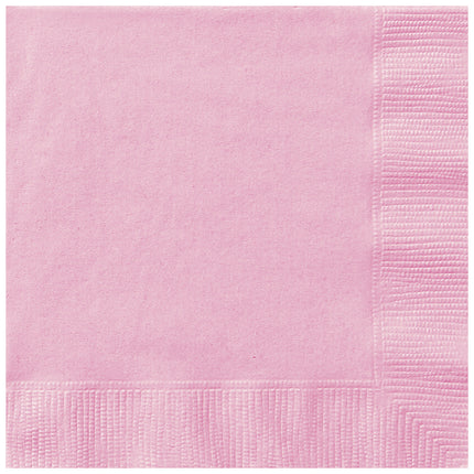 Serviettes de table rose pâle 2 couches 25cm 20pcs
