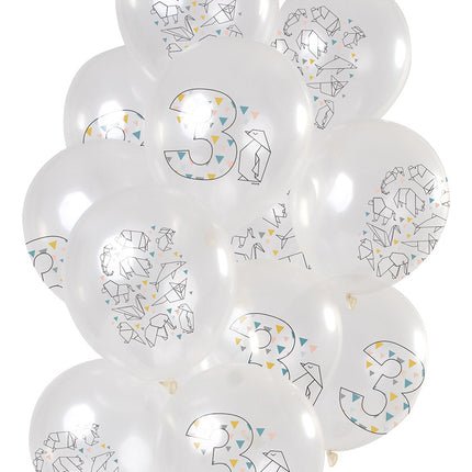 Ballons 3 ans Origami 30cm 12pcs