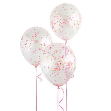 Ballons Confetti Couleur Néon 30cm 6pcs