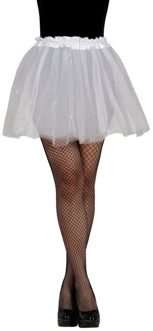 Tutu Blanc Dames Paillettes 40cm
