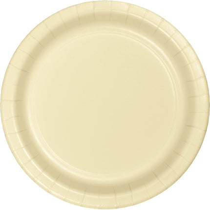 Assiettes couleur ivoire 23cm 24pcs