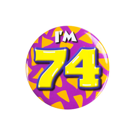Je suis 74 Bouton 74 ans 5.5cm