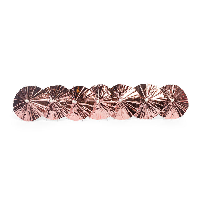 Pics à cocktail or rose Parasol 10cm 10pcs
