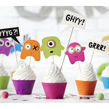 Décor de gâteau Monster 20.5cm 6pcs
