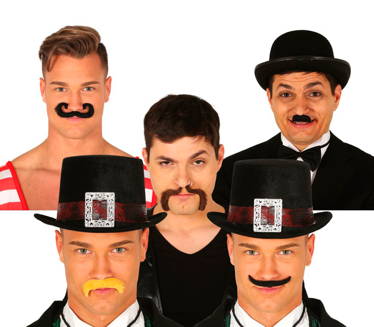 Set de moustaches 6 pièces