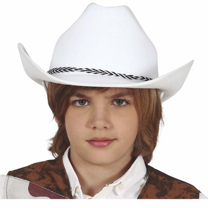 Chapeau de cow-boy blanc enfant