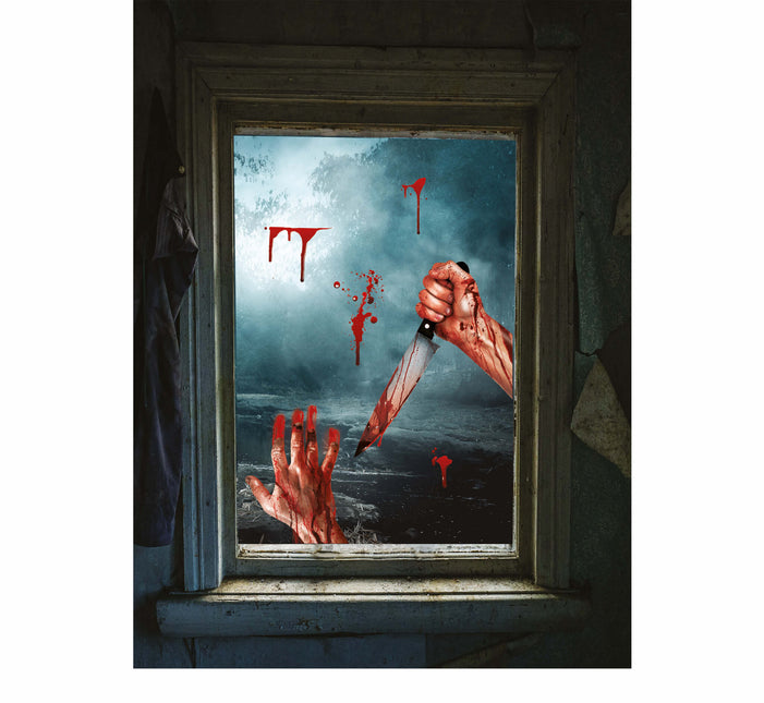Couteau de décoration de fenêtre pour Halloween