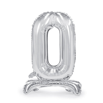 Ballon de baudruche Figure 0 Silver Standard Vide 70cm