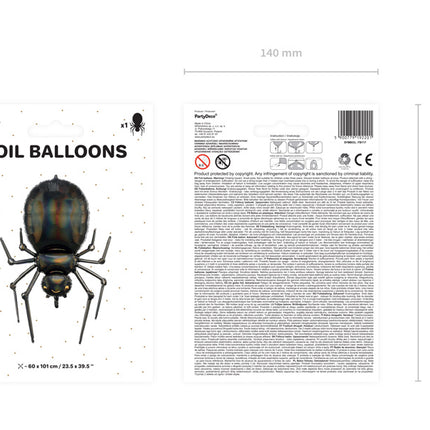 Ballon d'hélium Spider Vide 1.01m