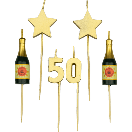 Bougies 50 ans Champagne 17.5cm