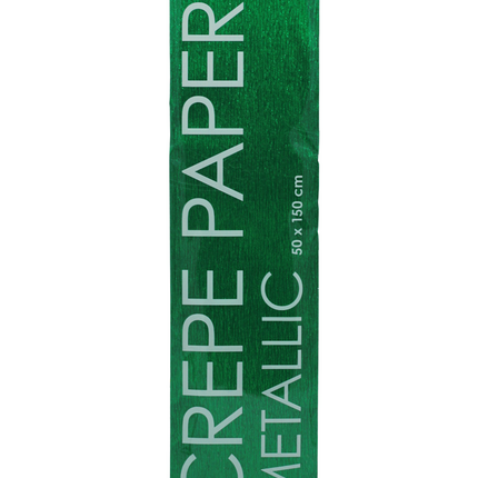 Papier crépon Vert Métallique 50cm 1.5m