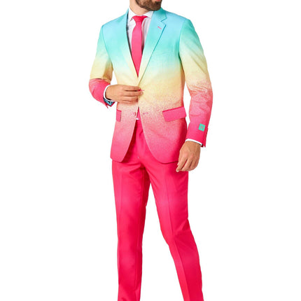 Costume bleu fuchsia arc-en-ciel Hommes <tc>OppoSuits</tc>