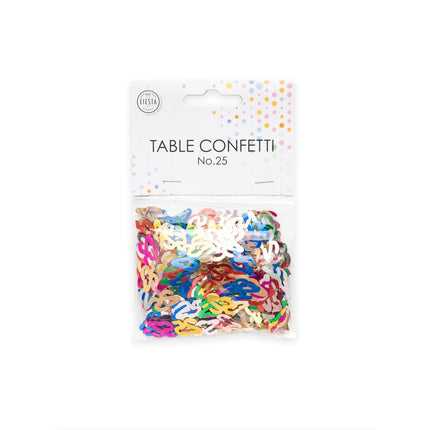 Confettis de table 25 ans colorés