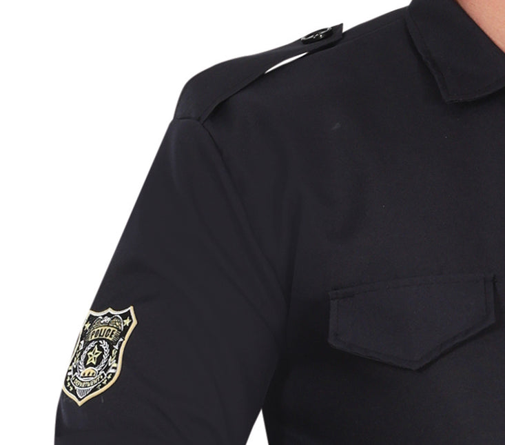 Costume de policier pour homme noir