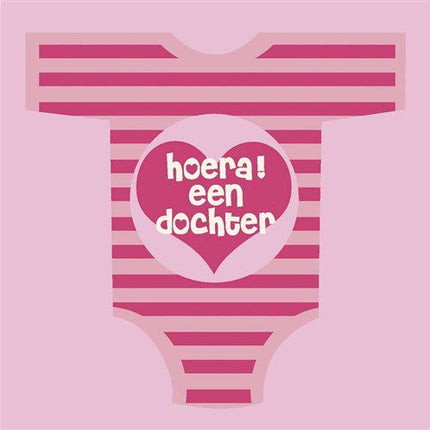 Serviettes de naissance Fille 33cm 18pcs