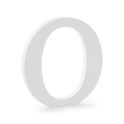 Lettre blanche O Bois 20.5cm
