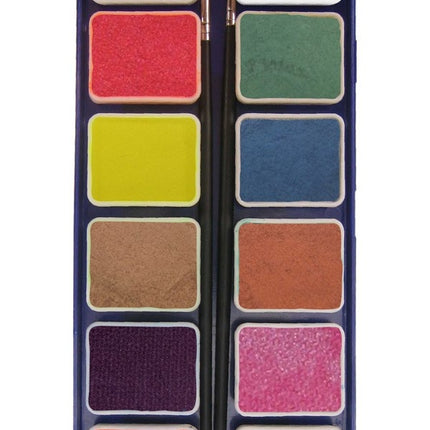 PXP Palette de couleurs métalliques 12 pièces avec 2 pinceaux