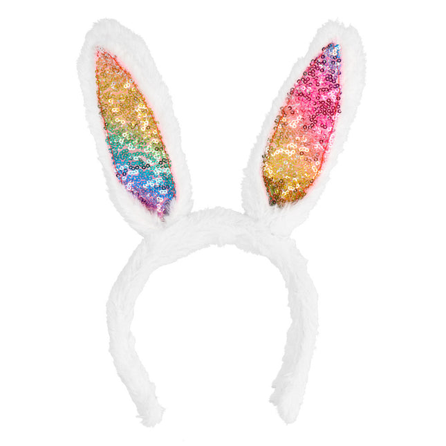 Bandeau à cheveux arc-en-ciel Lapin