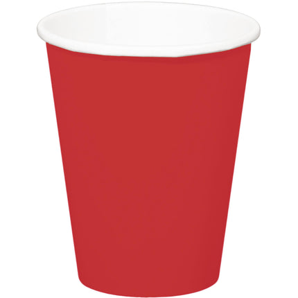 Gobelets rouges en carton 350ml 8pcs
