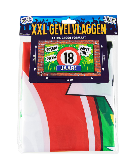 Drapeau pignon 18 ans 1.5m