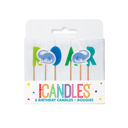 Bougies Dino 6pcs