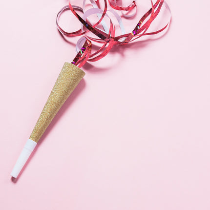 Cornes de fête Or 19cm 4pcs