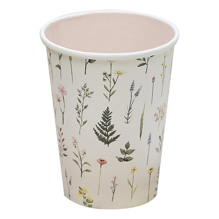 Flowers Cups Coloured 250ml 8pcs