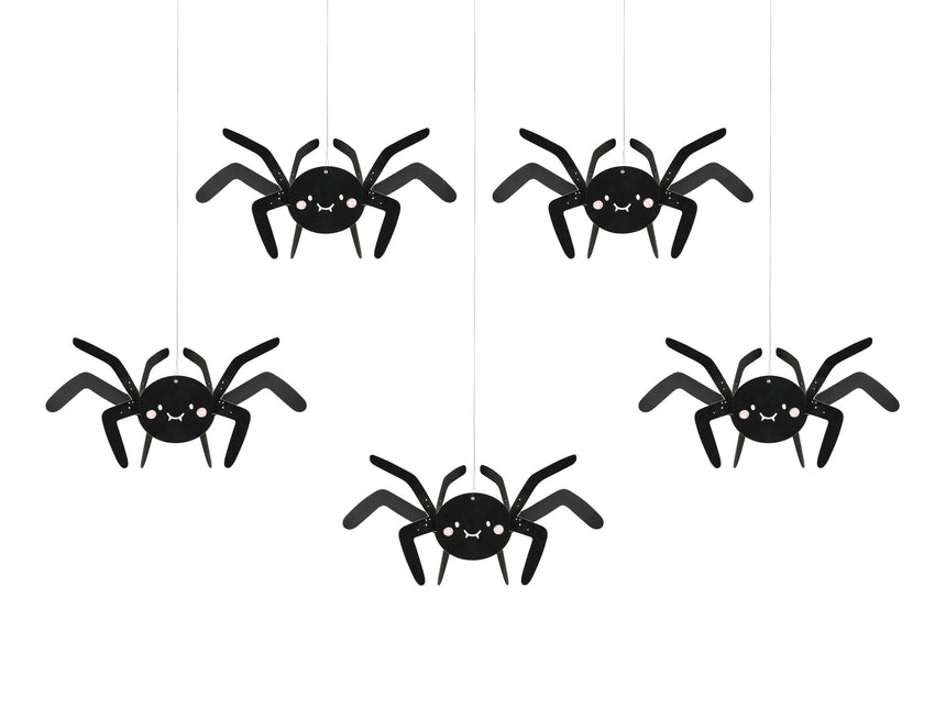 Décoration suspendue d'Halloween Araignées 5pcs