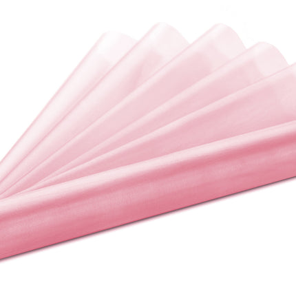 Tissu Organza rose pâle 16cm 9m