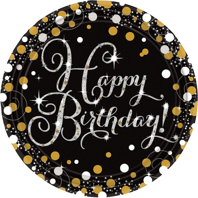 Assiettes Happy Birthday Happy Birthday 22.8cm 8pcs