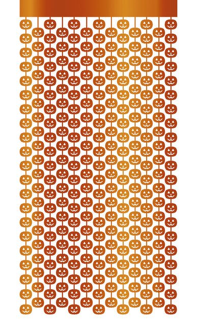 Rideau de porte Halloween Citrouilles 2m