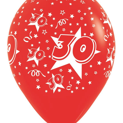 Ballons de baudruche Numéro 30 Mix 30cm 25pcs