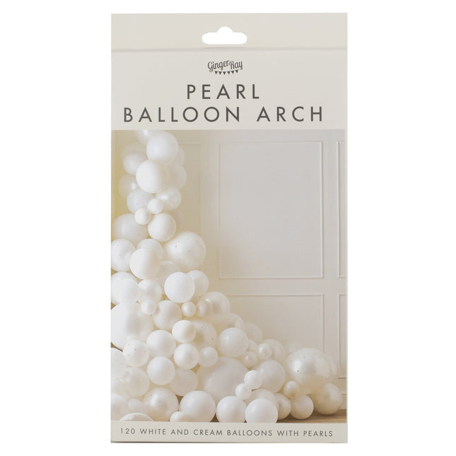Arche de ballons blancs
