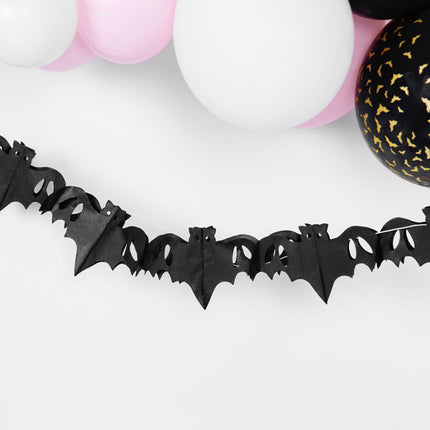 Guirlande d'Halloween Chauve-Souris Noire 4m