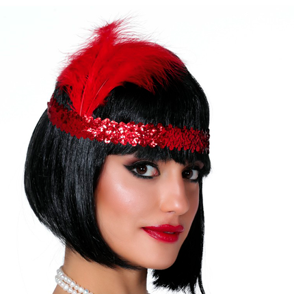 Bandeau Charleston rouge
