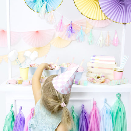 Chapeaux de fête colorés 10cm 6pcs
