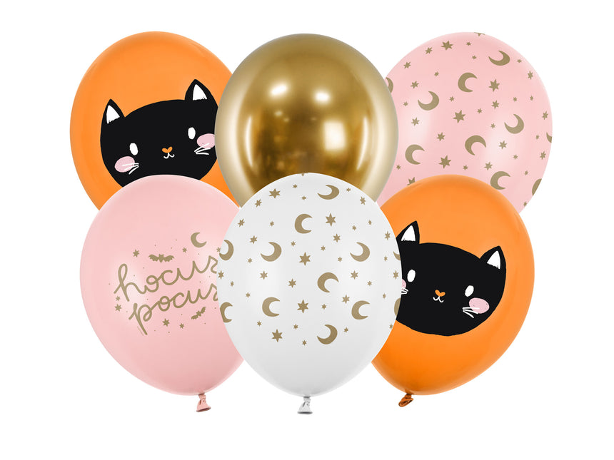 Ballons colorés d'Halloween 30cm 6pcs