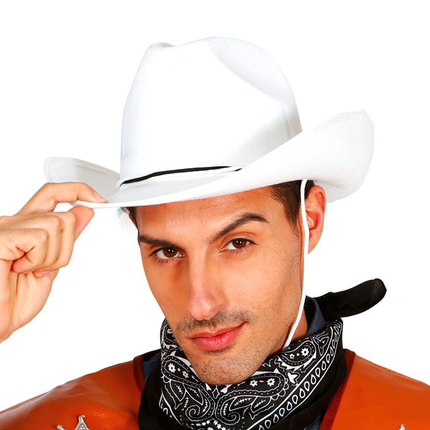 Chapeau de cow-boy blanc