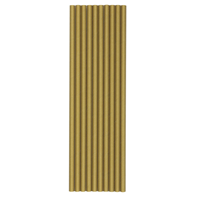 Pailles dorées en papier 10pcs