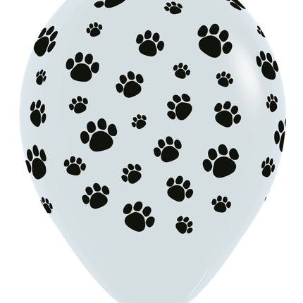 Ballons Paws Blanc 30cm 25pcs