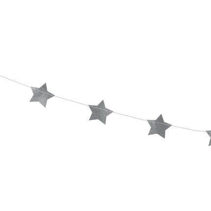 Guirlande d'étoiles argentée 3.6m