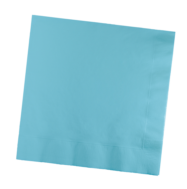 Serviettes de table bleu clair 3 couches 41cm 25pcs