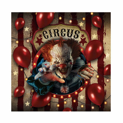 Serviettes de table Halloween Clown 33cm 12pcs