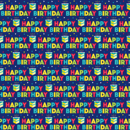 Papier cadeau Happy Birthday Cake 1.52m