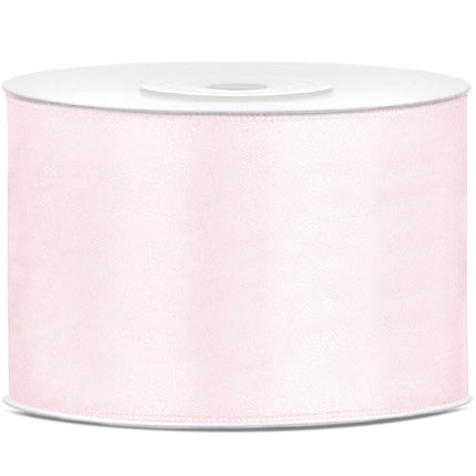 Ruban de satin rose pâle pastel 50 mm 25 m